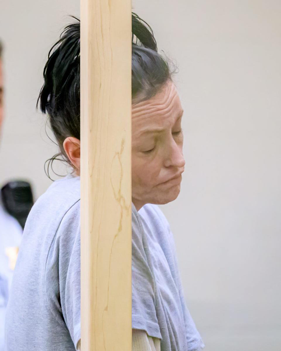 Kelly Shaw, 44, was arraigned on charges including larceny valued over $1,200, uttering forged checks and other offences at the Quincy District Court. Officials have name her a person of interest in the death of Christine Mello, 56, of Weymouth.