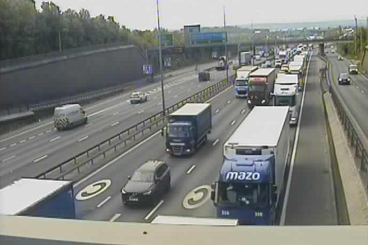 Police were called to a crash that closed the entry slip of the M25 in Dartford. <i>(Image: National Highways)</i>