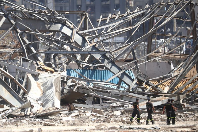 Aftermath of Tuesday's blast in Beirut's port area