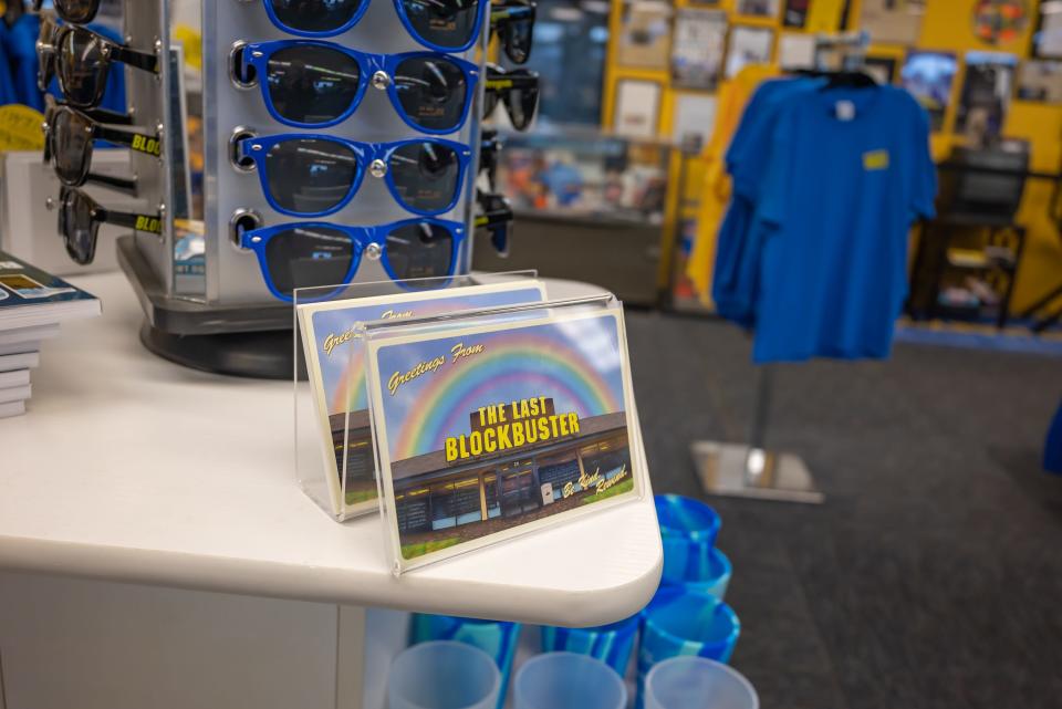 merchandise at blockbuster store