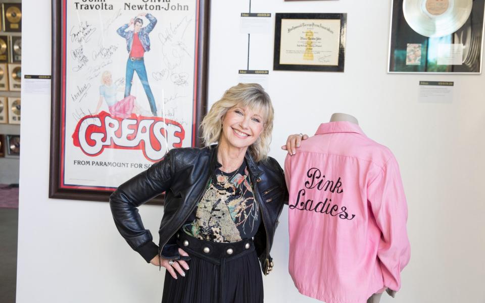 In Beverly Hills in 2019 at an auction of her memorabilia from Grease and Xanadu - Michelle Day