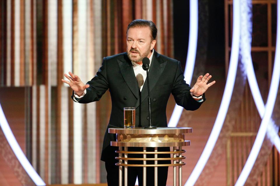 Siempre picante, Ricky Gervais fue el encargado del discurso de apertura de los Globo de Oro 2020