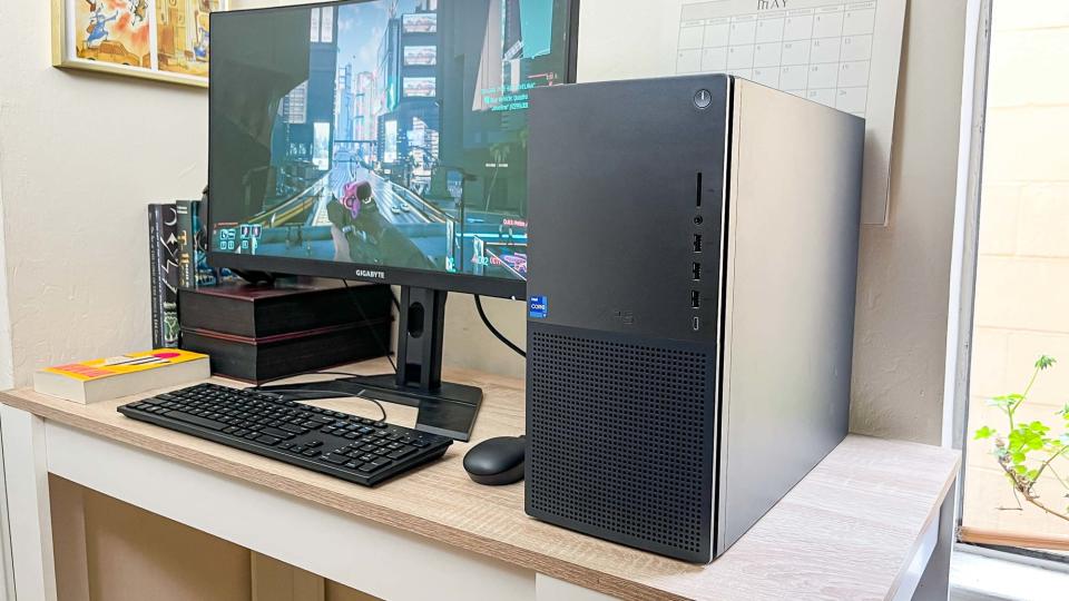 Dell XPS 8960 review unit on desk