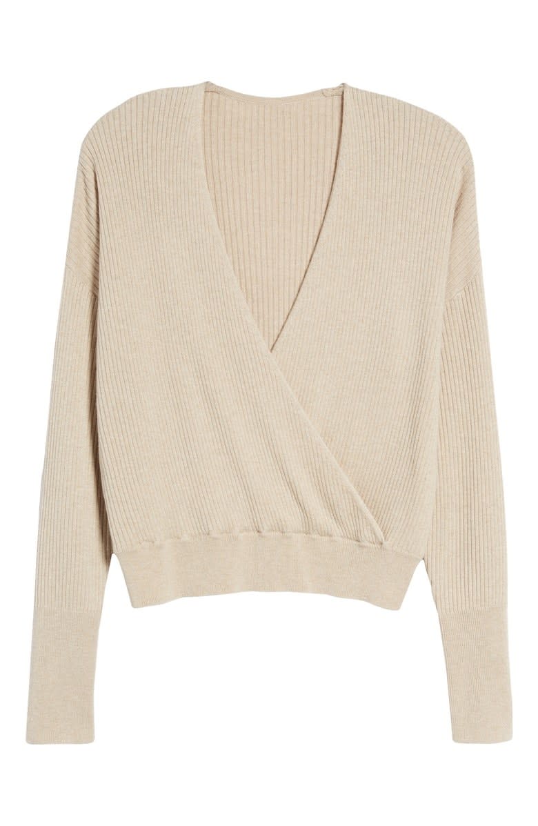 Leith Rib Wrap Sweater, $59 $39.90, Nordstrom