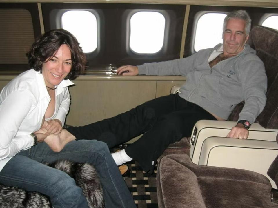 Ghislaine Maxwell pictured with Jeffrey Epstein (Channel 4)