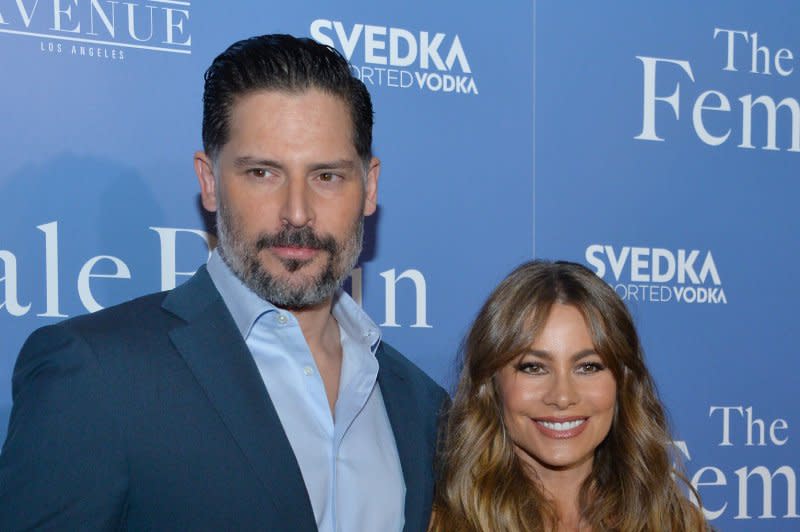 Joe Manganiello (L) and Sofia Vergara attend the Los Angeles premiere of "The Female Brain" in 2018. File Photo by Jim Ruymen/UPI