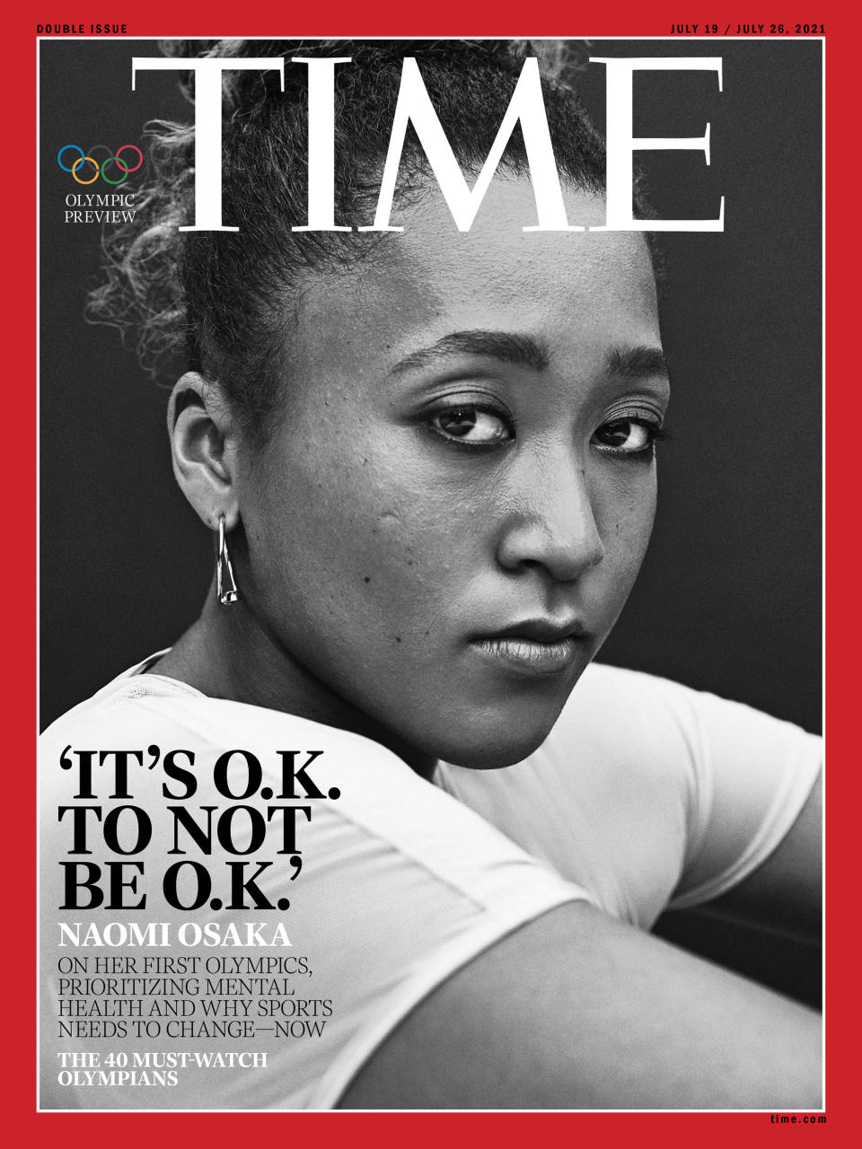 The cover of Time magazine featuring Naomi Osaka. (Time)