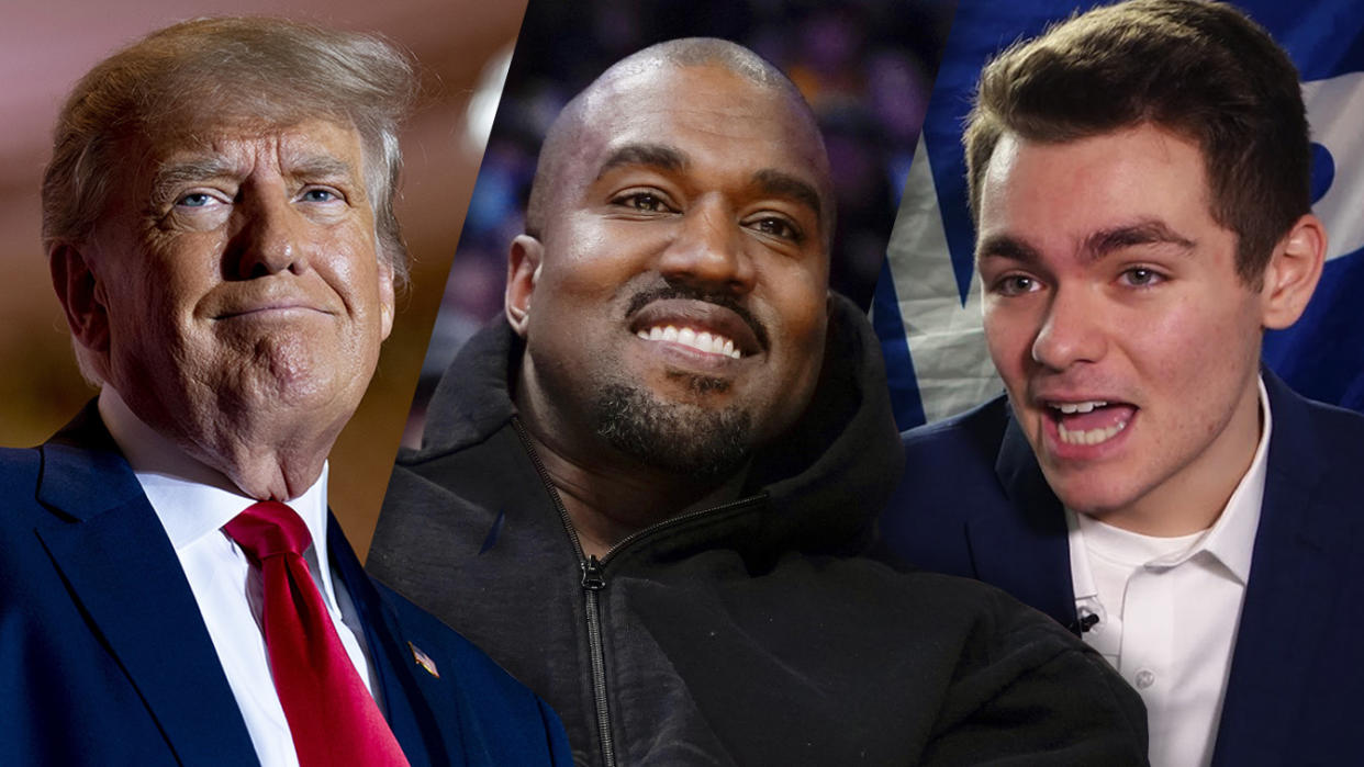 Donald Trump, Kanye West and Nick Fuentes