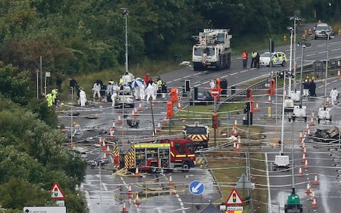 Investigators said the speed the 1955 Hawker Hunter plane entered the manoeuvre was too low and it failed to use maximum thrust - Credit:  LUKE MACGREGOR/REUTERS