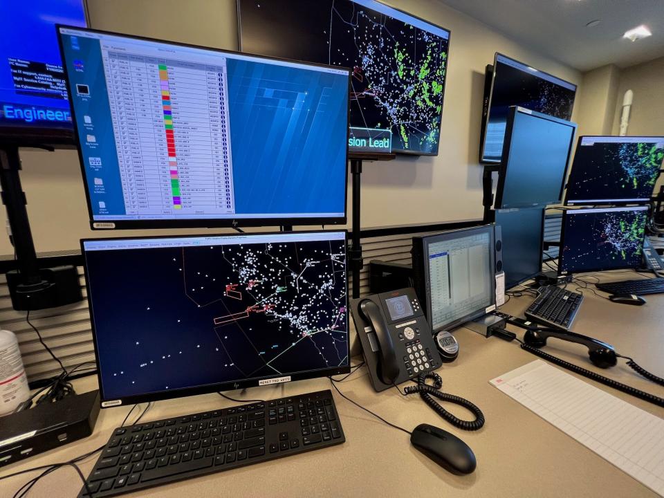 Challenger Room at FAA's Air Travel Control System Command Center in Virginia.