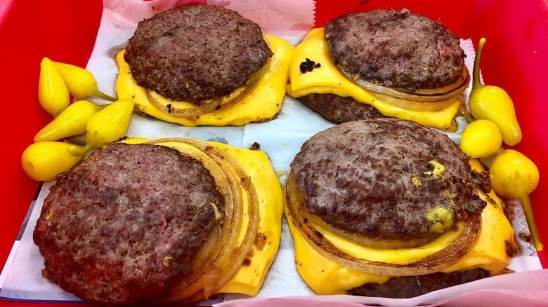 Four meat patties In-N-Out