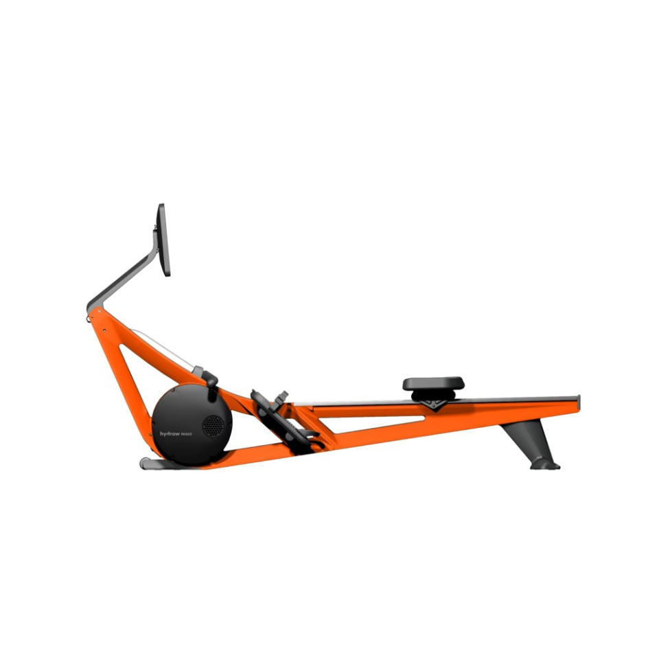 an orange Hydrow wave rower