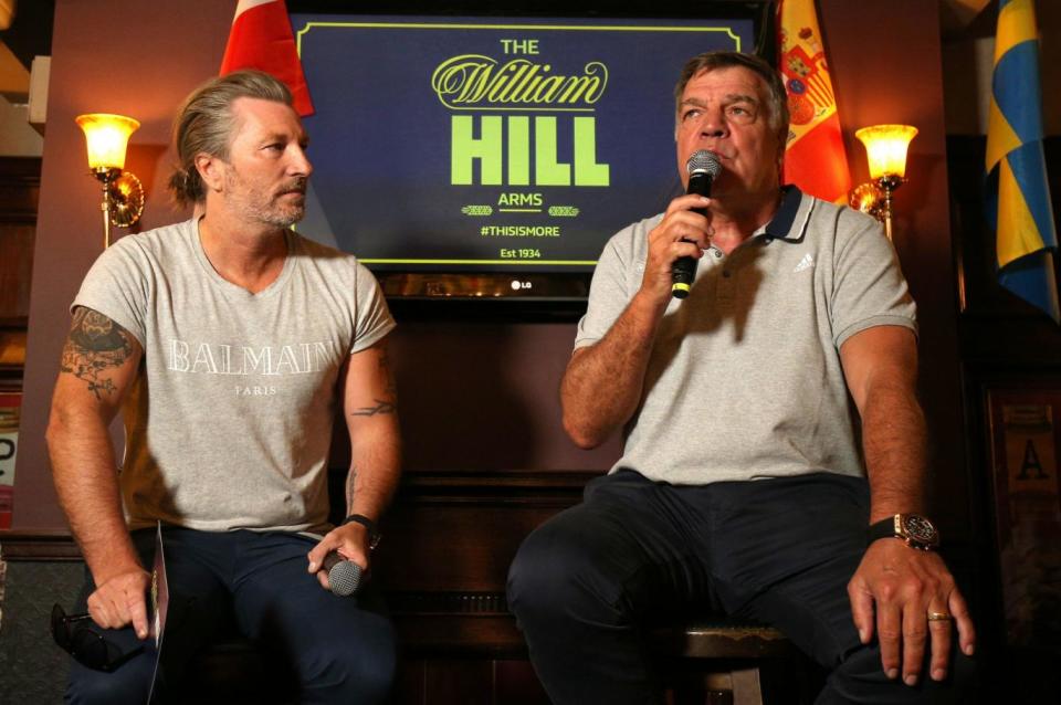 Robbie Savage and Sam Allardyce held a Q&A session at the pub (PA)