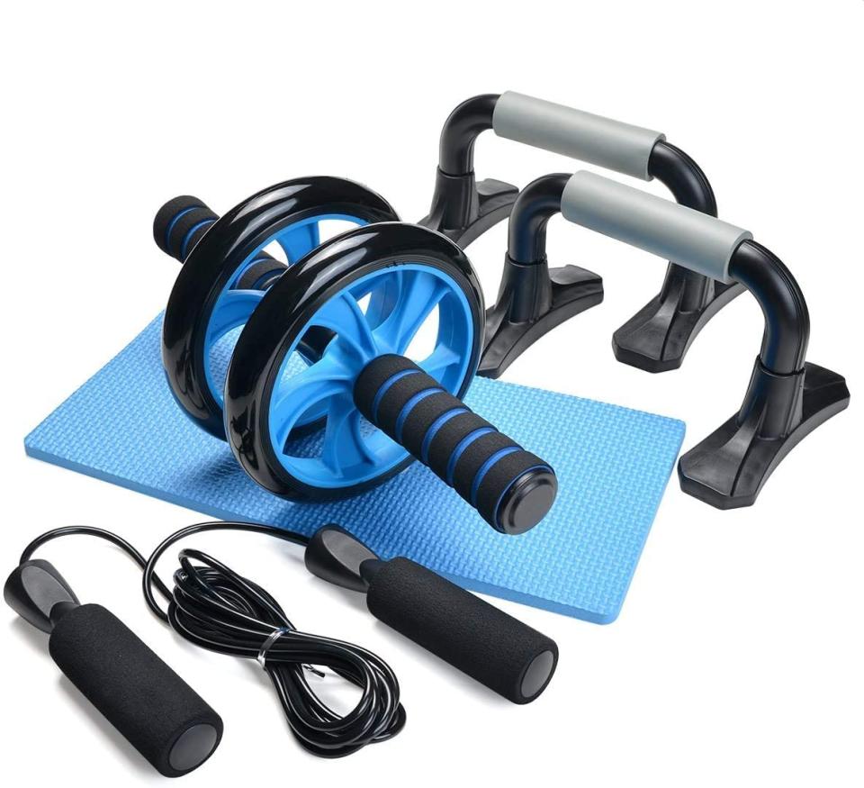 Turn your home into a gym with this 3-in-1 Ab Workout Set. 