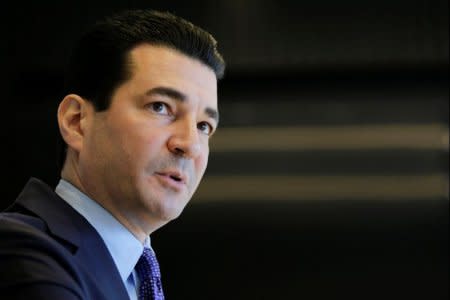 FILE PHOTO: U.S. Food and Drug Commissioner Scott Gottlieb attends an interview at Reuters headquarters in New York City, U.S., October 10, 2017. REUTERS/Eduardo Munoz