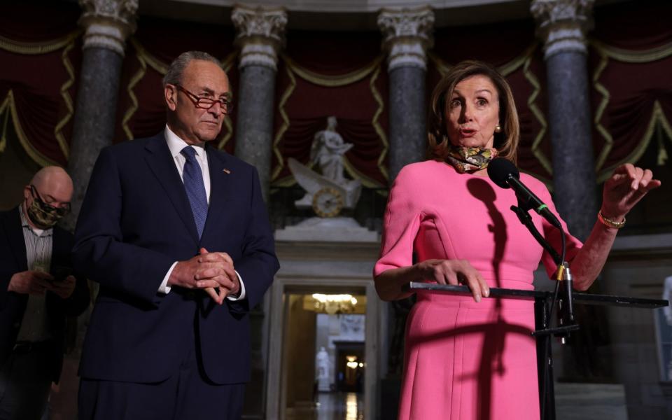 Talks between Chuck Schumer, Nancy Pelosi and the Trump administration broke down on Friday - GETTY IMAGES