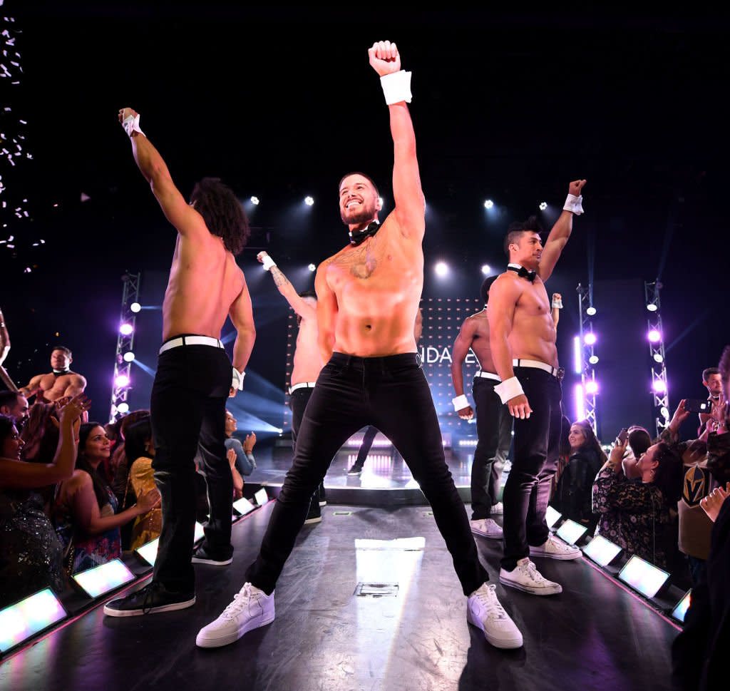 Bailarines en un espectáculo de Chippendales