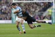 Rugby Union Britain - England v Argentina - 2016 Old Mutual Wealth Series - Twickenham Stadium, London, England - 26/11/16 England's Jonathan Joseph in action with Argentina's Matias Moroni Action Images via Reuters / Henry Browne Livepic