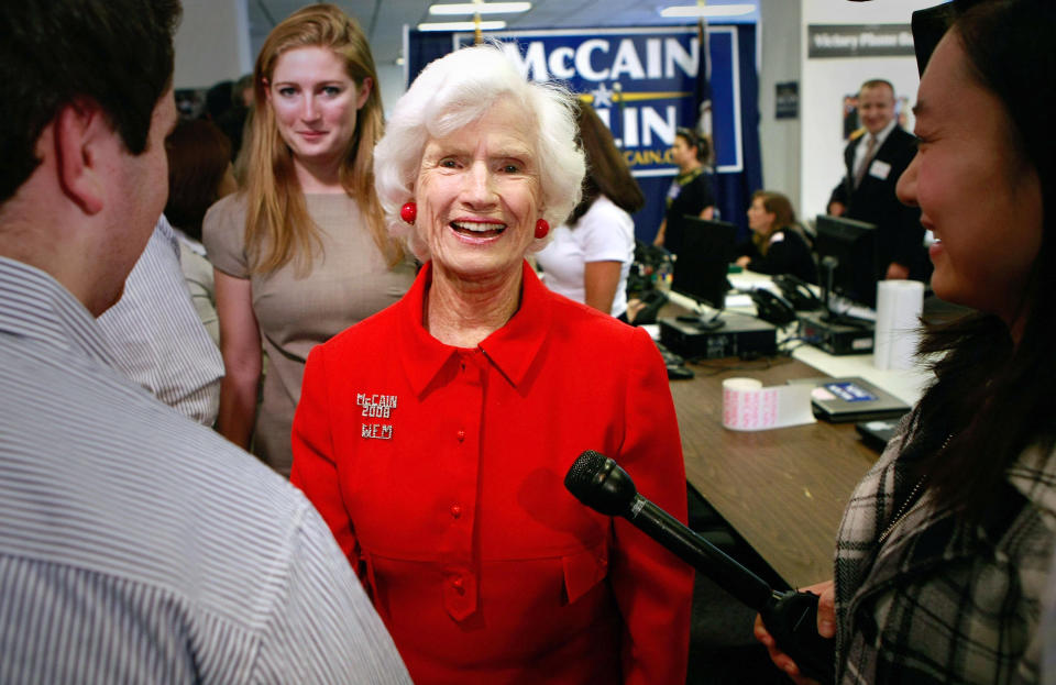 Tom Ridge Leads An RNC Rally With John McCain's Mother (Win McNamee / Getty Images file)