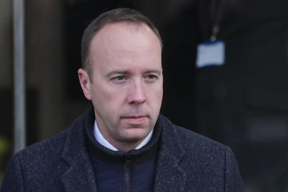 Former Health Secretary Matt Hancock (PA Wire)