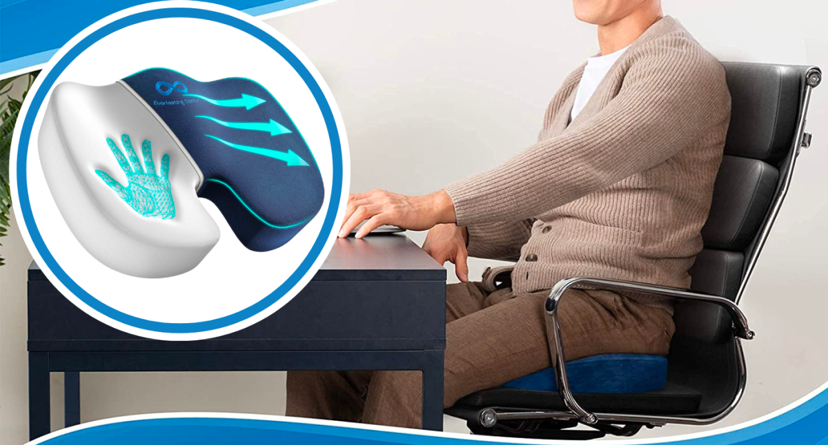 Everlasting Comfort Office Chair Seat Cushion uses your body heat