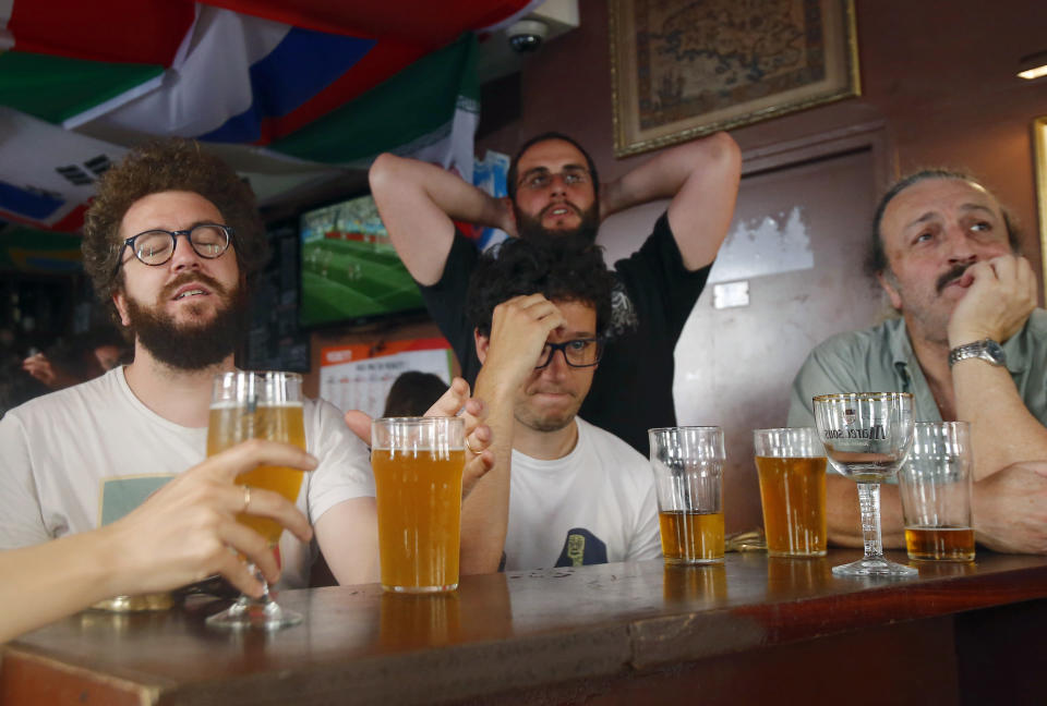 The beer shortage comes in the middle of the world cup (AP Photo/Michel Euler)