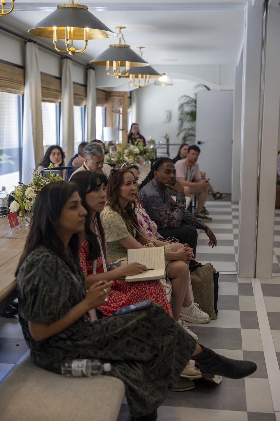 Audience members listened attentively to the talk