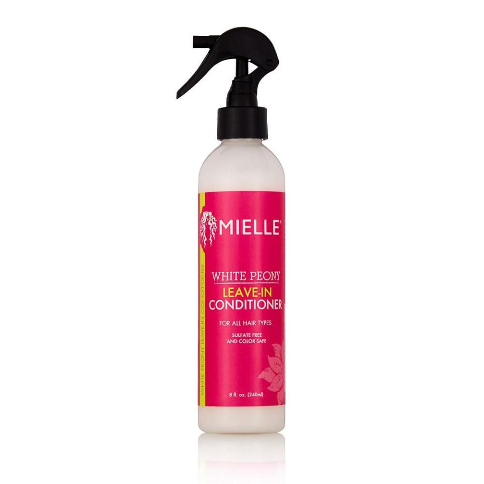 <p><a href="https://www.amazon.com/Mielle-White-Peony-Leave-Conditioner/dp/B01D55WP9K?tag=syn-yahoo-20&ascsubtag=%5Bartid%7C10056.g.5620%5Bsrc%7Cyahoo-us" rel="nofollow noopener" target="_blank" data-ylk="slk:Shop Now;elm:context_link;itc:0;sec:content-canvas" class="link ">Shop Now</a></p><p>White Peony Leave-In Conditioner</p><p>$9.49</p><span class="copyright">Amazon</span>