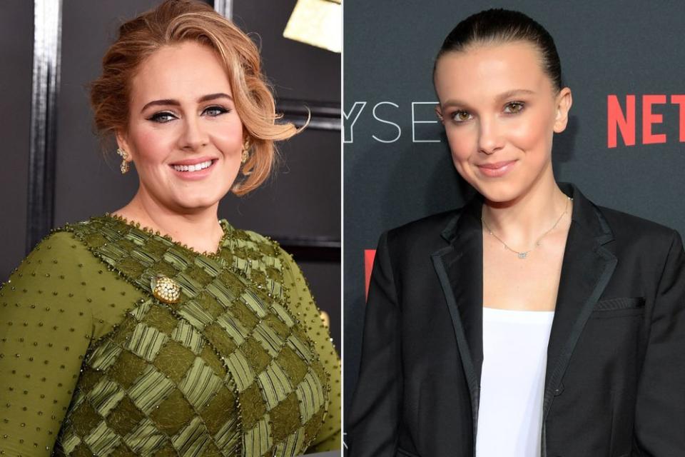 Adele and Millie Bobby Brown | John Shearer/WireImage; Charley Gallay/Getty Images