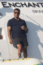 <p>Looking in fighting shape, cigar in hand, and lounging in the sun, the action star made turning 70, in July 2016, look like a breeze. Of course, a pampered vacation helps. Sly, his wife, and their three daughters hung out aboard the Enchanted in Saint-Tropez. He knows how to do it right.<i> (Photo: AKM-GSI)</i> </p>