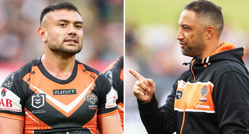 Pictured left David Nofoaluma and right Benji Marshall