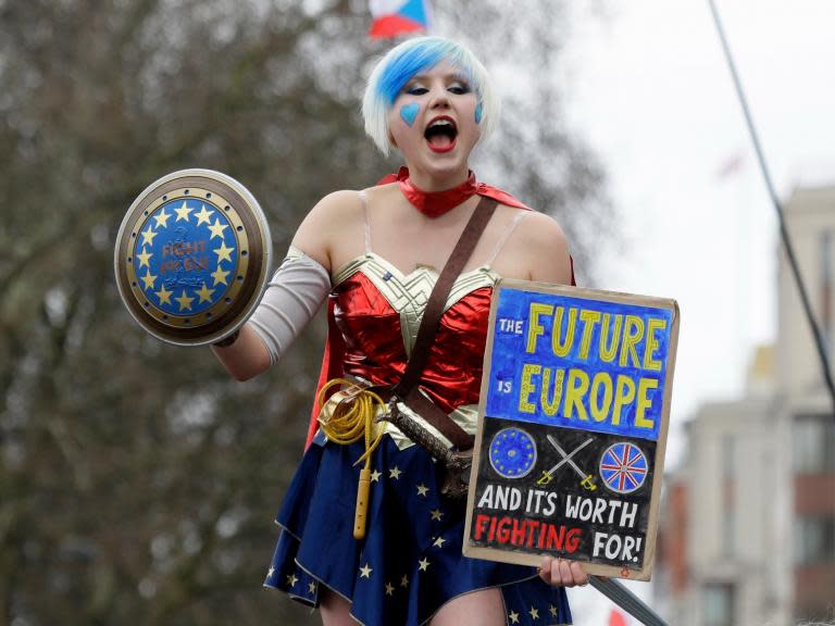Put It To The People march: Best costumes from the Brexit protest, from Wonder Woman to Elvis Presley