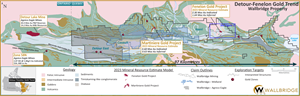 Wallbridge’s Detour-Fenelon Gold Trend land package