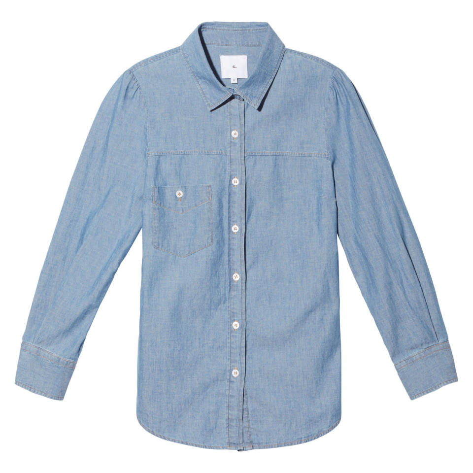 <p>The Elise Chambray button down</p>