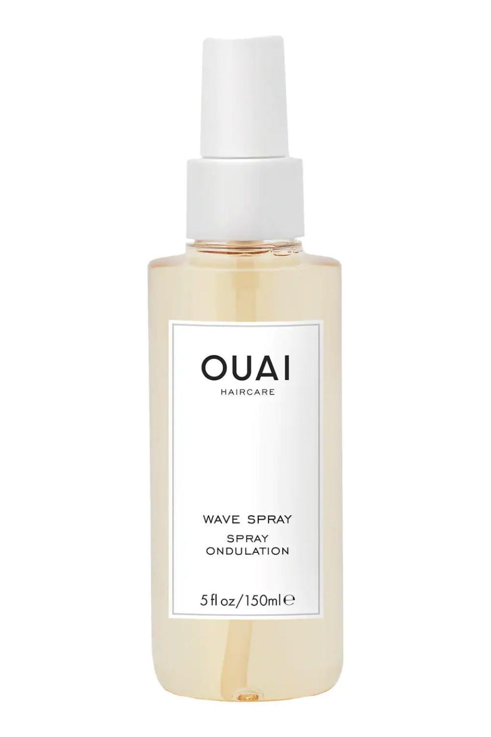 <p><strong>OUAI</strong></p><p>amazon.com</p><p><strong>$28.00</strong></p><p><a href="https://www.amazon.com/dp/B01M6W44Y9?tag=syn-yahoo-20&ascsubtag=%5Bartid%7C10049.g.39928296%5Bsrc%7Cyahoo-us" rel="nofollow noopener" target="_blank" data-ylk="slk:Shop Now;elm:context_link;itc:0;sec:content-canvas" class="link ">Shop Now</a></p><p>If your definition of an <a href="https://www.cosmopolitan.com/style-beauty/beauty/how-to/a43236/lazy-girl-hairstyles/" rel="nofollow noopener" target="_blank" data-ylk="slk:easy hairstyle;elm:context_link;itc:0;sec:content-canvas" class="link ">easy hairstyle</a> is just your natural hair but better, please meet your new BFF. Unlike traditional sea-salt sprays that leave your hair tangled and dry, this non-sticky spray uses a combo of strengthening proteins (like rice, keratin, and corn proteins), moisture-retaining humectants (like glycerin and panthenol), and hydrating coconut water to <strong>boost your natural wave pattern with just a few spritzes on wet or dry hair</strong>.</p><p><em><strong>THE REVIEWS:</strong> “I have naturally wavy hair, and this is one of the only products I use anymore because it perfectly accentuates natural waves or curls,” according to <a href="https://www.amazon.com/gp/customer-reviews/R1U0ZU8D126UOU/ref=cm_cr_dp_d_rvw_ttl?ie=UTF8&ASIN=B01M6W44Y9&tag=syn-yahoo-20&ascsubtag=%5Bartid%7C10049.g.39928296%5Bsrc%7Cyahoo-us" rel="nofollow noopener" target="_blank" data-ylk="slk:one tester;elm:context_link;itc:0;sec:content-canvas" class="link ">one tester</a>. “I just put it in slightly damp hair and crunch it a bit, and it results in lovely, soft waves.” </em></p>