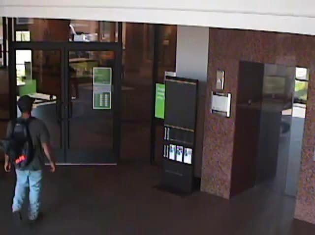 The Fort Walton Beach Police Department is searching for the man pictured after he allegedly robbed Regions Bank on Beal Parkway on Wednesday. Anyone with any information is asked to contact Detective James at tjames@fwb.org or 850-833-9546.
