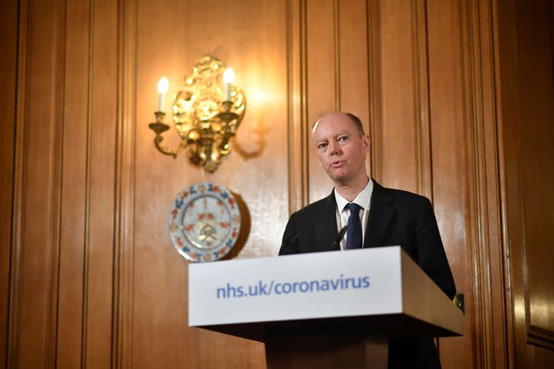 FILE PHOTO: Britain's Chief Medical Officer Professor Whitty speaks at coronavirus news conference in London