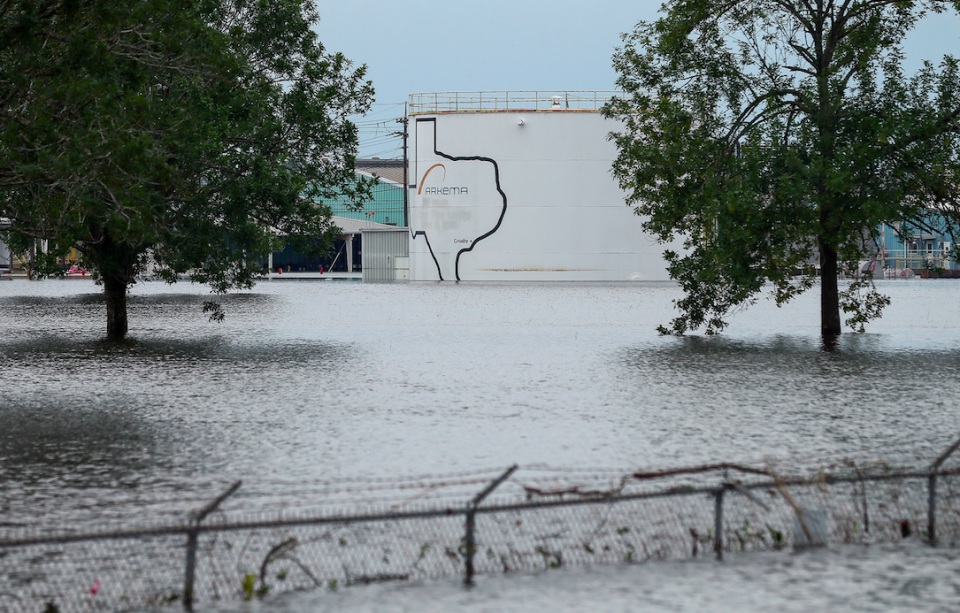 <em>The flooded Arkema plant in Crosby is in danger of exploding (PA)</em>