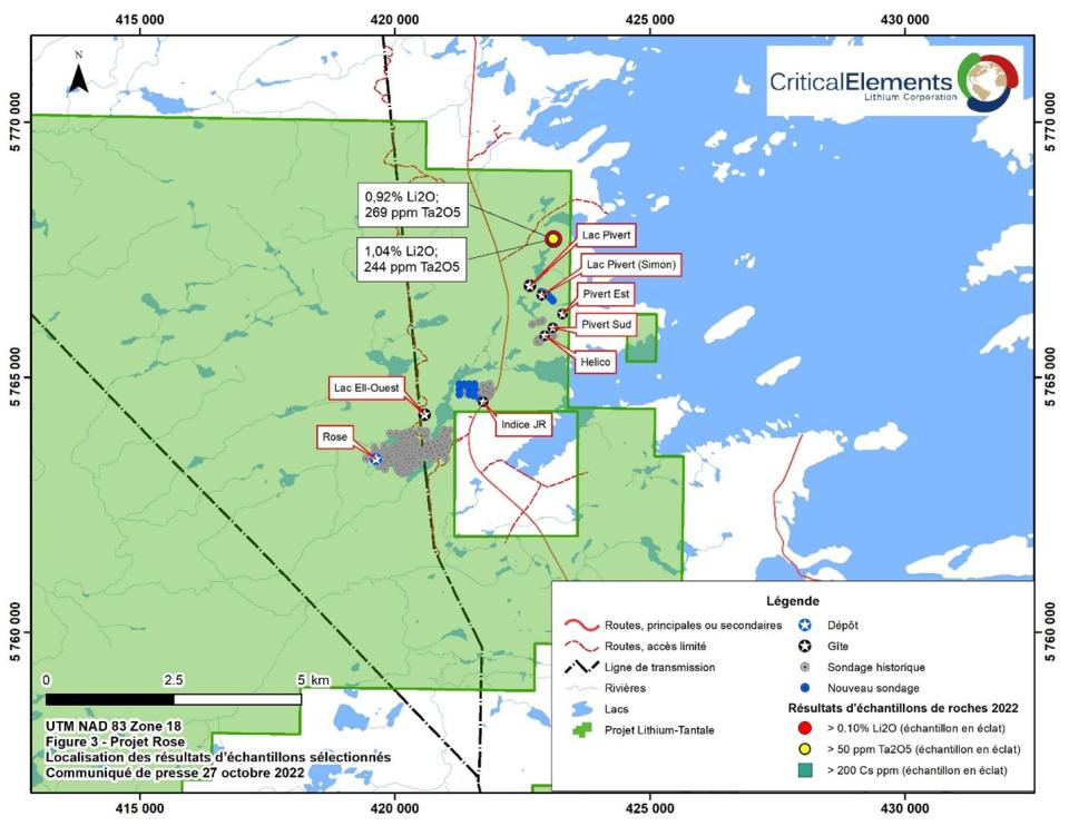 Critical Elements Lithium Corporation, Thursday, October 27, 2022, Press release picture