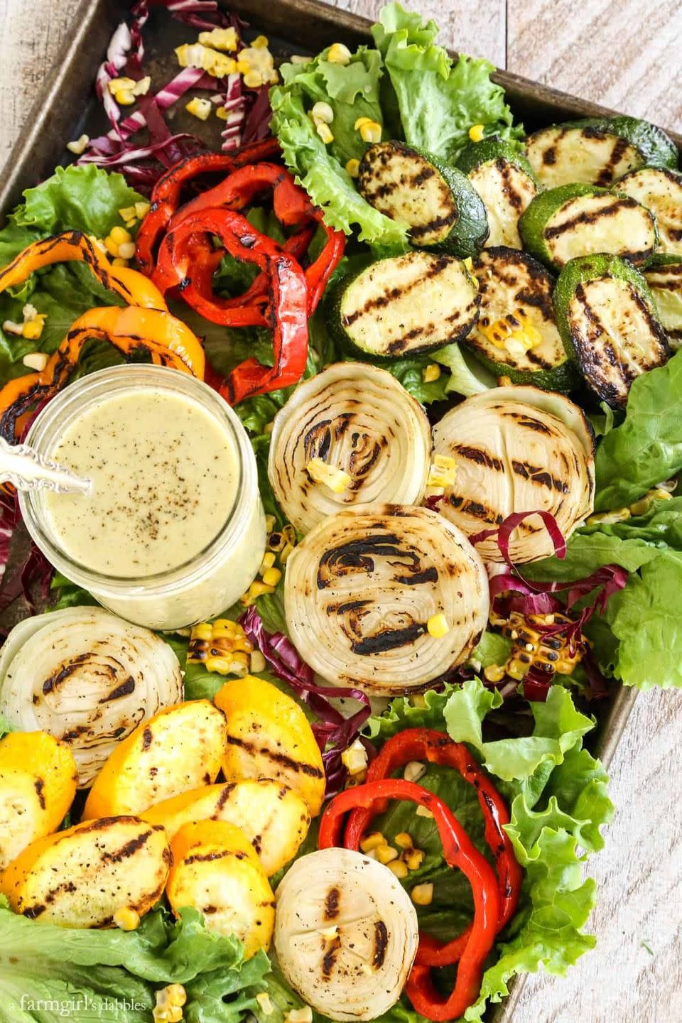 onion recipes grilled veggie salad with grilled vidalia onion dressing