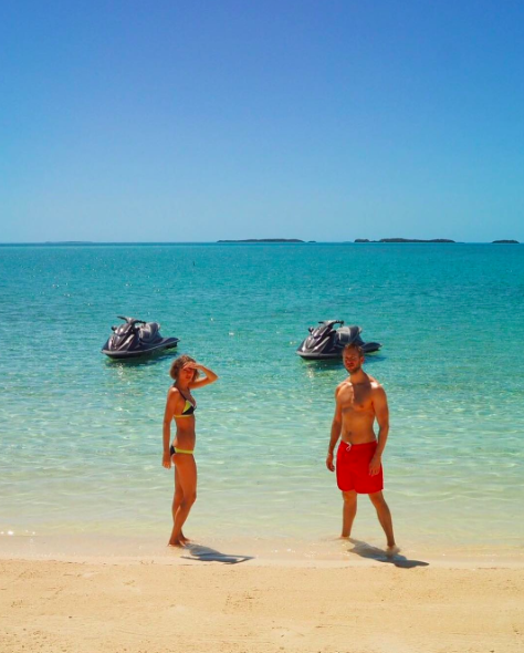 Casually posing in front of Jet Skis. (Photo: Instagram)