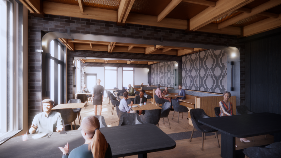 A rendering of The Post in the Ada Hotel. (Courtesy Ada Hotel/OTJ)