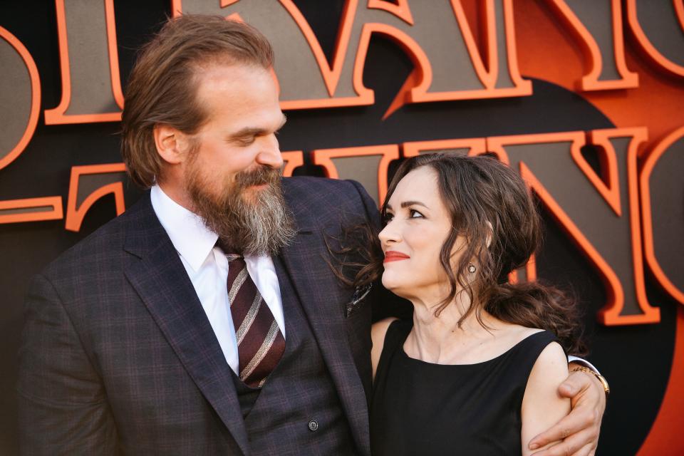 David Harbour and Lily Allen