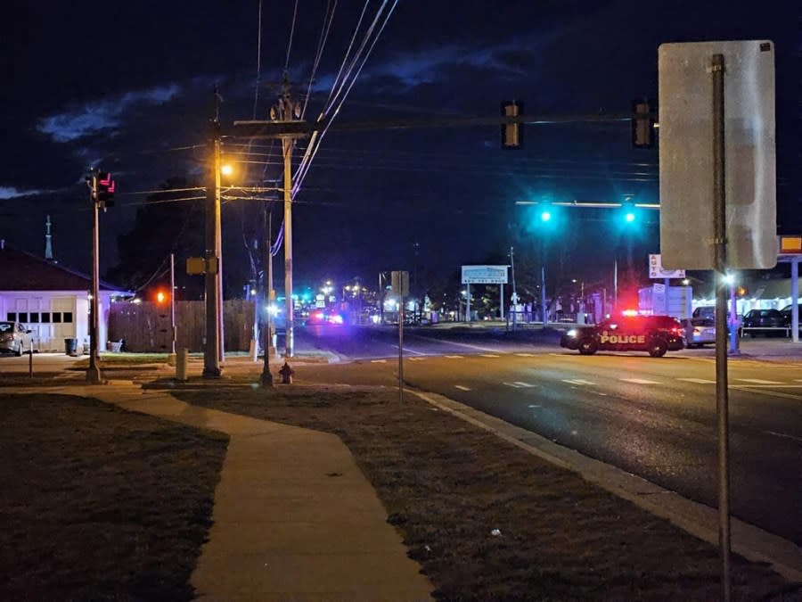 Shooting near NW 50th Street and N Ann Arbor Avenue. Photo courtesy KFOR.