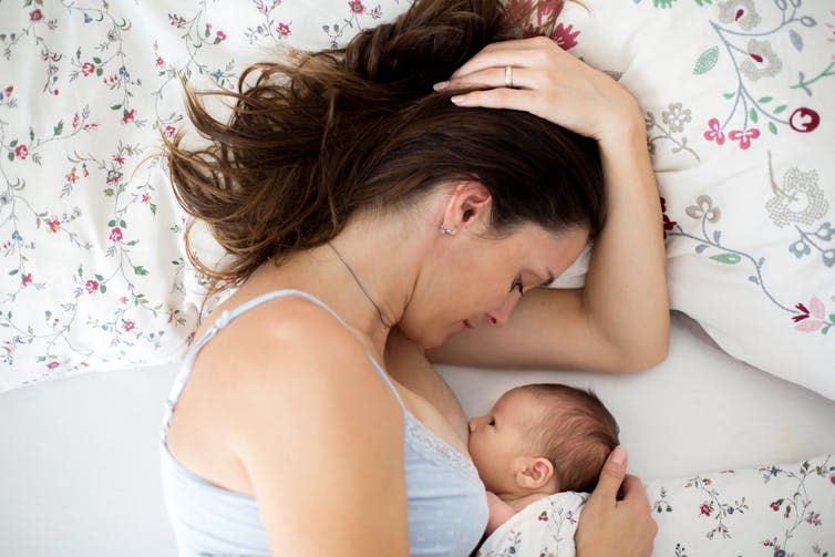 <span class="caption">Breastfeeding can be just as important for mothers as well as babies.</span> <span class="attribution"><a class="link " href="https://www.shutterstock.com/image-photo/young-mother-breastfeeds-her-baby-holding-712561063?src=N3e1YMQWlAwP3rBZo-3TQA-1-42" rel="nofollow noopener" target="_blank" data-ylk="slk:Tomsickova Tatyana/Shutterstock;elm:context_link;itc:0;sec:content-canvas">Tomsickova Tatyana/Shutterstock</a></span>