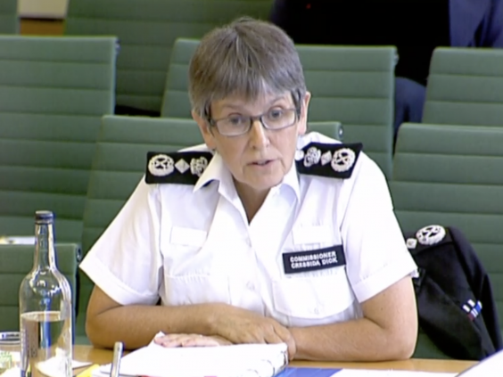 Dame Cressida Dick speaking at the Home Affairs Committee (Parliament TV)