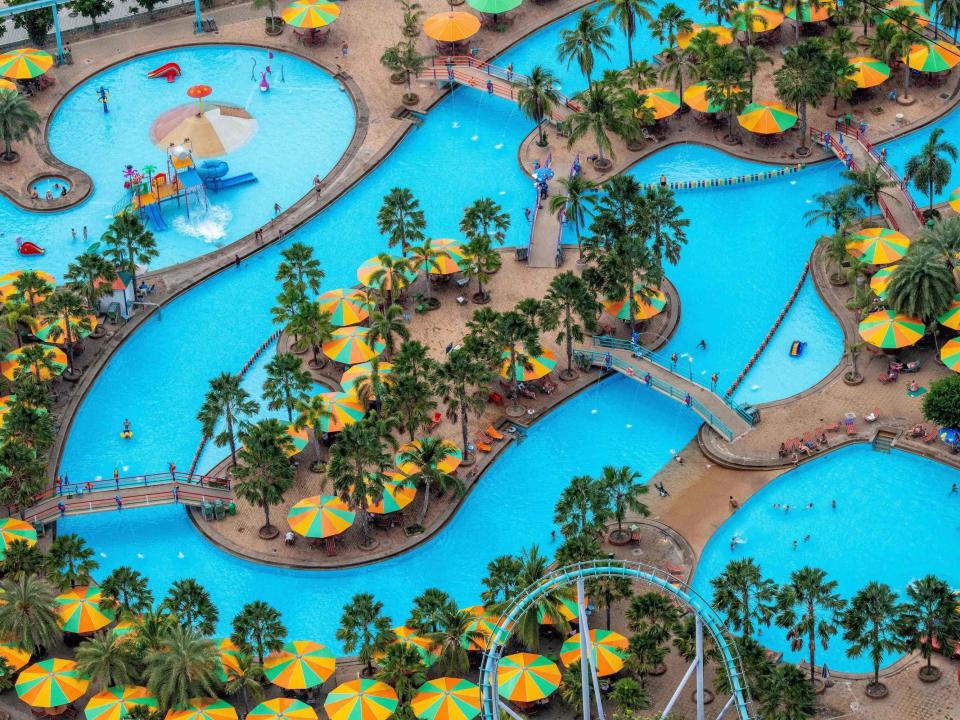 Water Park empty in Patayya Thailand during coronavirus outbreak