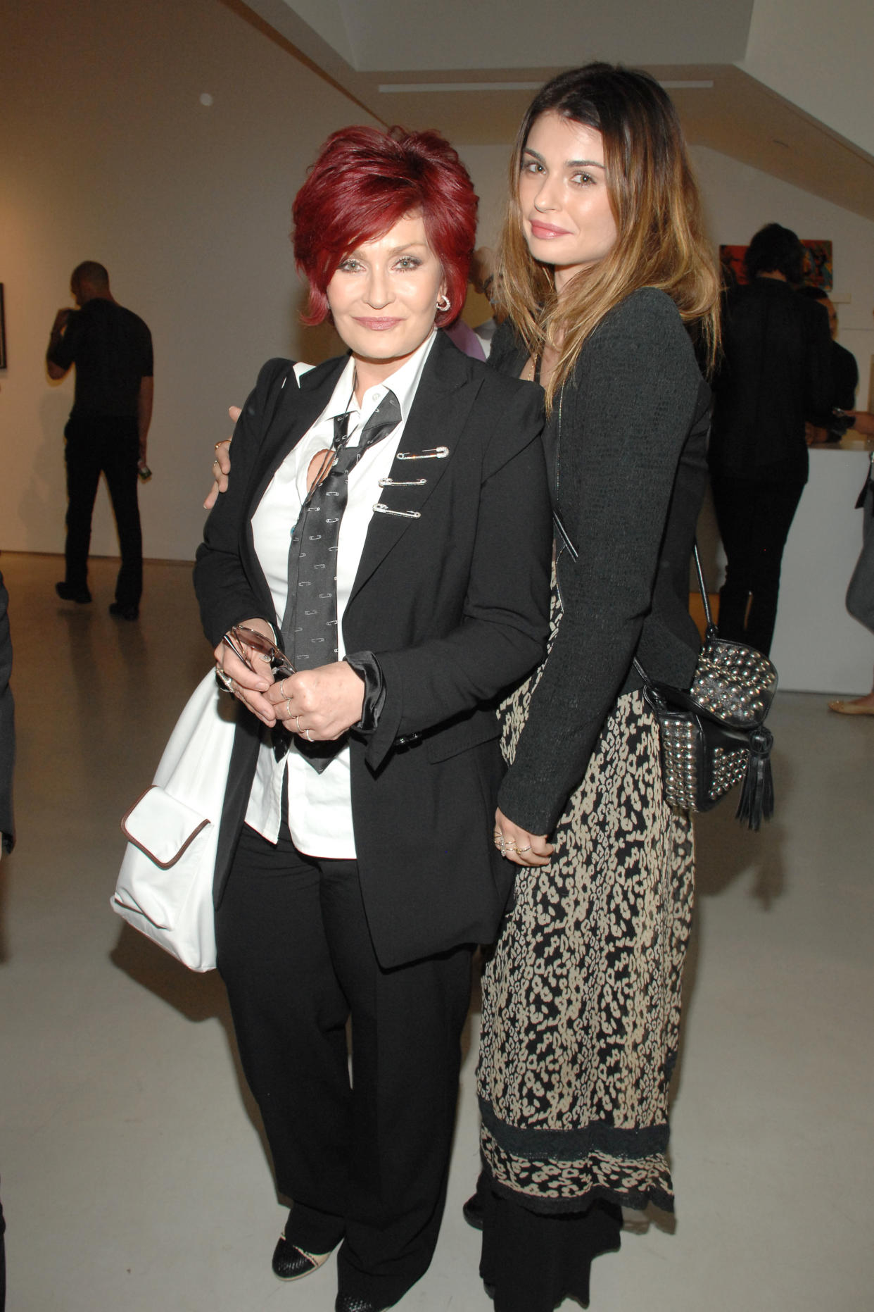 WEST HOLLYWOOD, CA - JUNE 4: Sharon Osbourne and Aimee Osbourne attend PRISM : Andy Warhol Black & White at PRISM GALLERY on June 4, 2010 in West Hollywood, California. (Photo by ANDREAS BRANCH/Patrick McMullan via Getty Images)