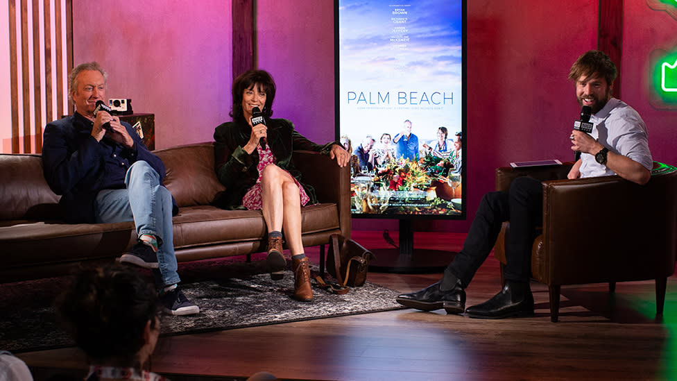 Bryan Brown and Rachel Ward visited Build Series Sydney to chat about their new film, Palm Beach. Photo: Build Series Sydney.