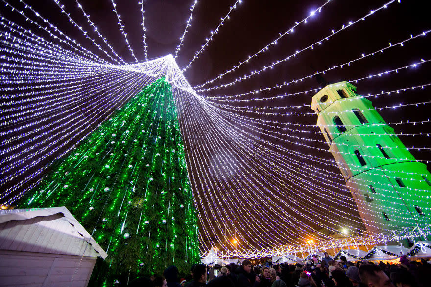 Impresionante árbol navideño